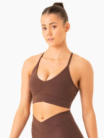 Топ Serene Cross Over Sports Bra - Chocolate