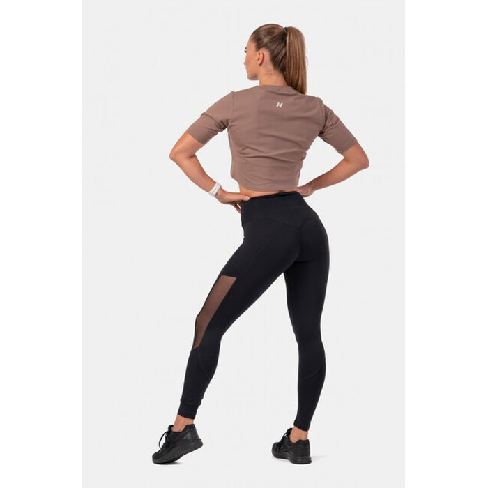 Топ Minimalist Logo NEBBIA crop top 600 Brown