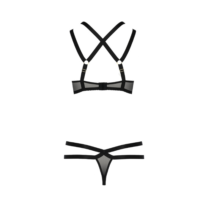 Комплект: трусики и лиф S/M черный HAGAR SET - Passion