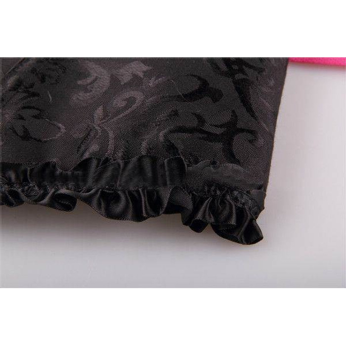 Корсет с цветочным принтом Star Night Corset Top с крючками и шнуровкой, черный, S (без коробки)