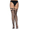 Панчохи в сіточку з чорними підв'язками Leg Avenue Thigh highs with garter top O/S