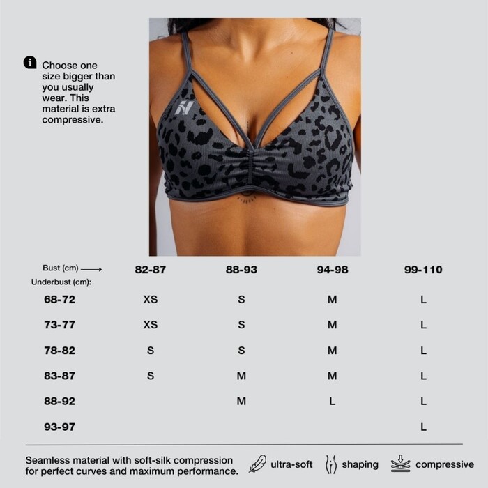 Топ Nebbia Medium Support Leopard Sports Bra PRIMAL Blue Leopard 854