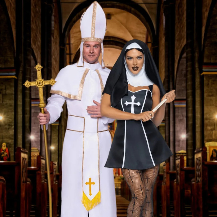 Костюм черниці Leg Avenue, XS, Naughty Nun 2 предмети, чорний