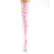Сапоги Pleaser Adore-3000HWR, каблук 7 дюймов, эластичный ботинок PF 2 3/4 дюйма, молния сбоку, нежно-розовый