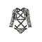 Боді з довгими рукавами та відкритими грудьми LETICIA BODY black S/M - Passion