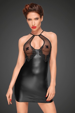 Сексуальное облегающее черное платье Noir Handmade F185 с прозрачным бюстом, XL