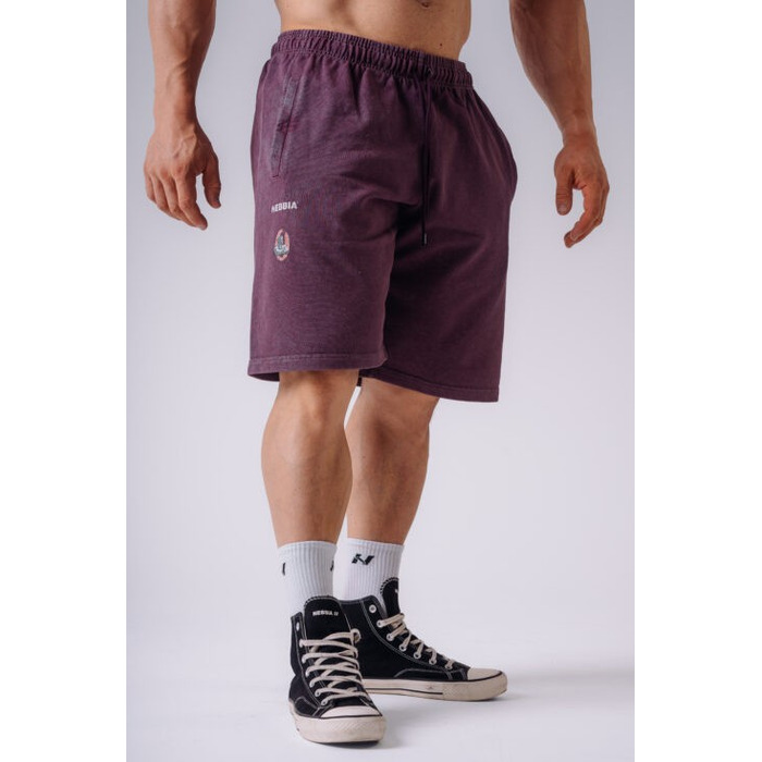Шорти NEBBIA x Olympia Relaxed Sweat Shorts Bordo 950