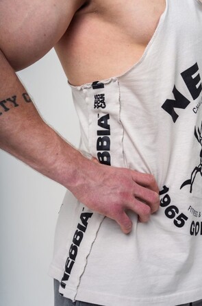 Майка Nebbia Washed Muscle Back Stringer GOLDEN AGE Light Grey 791