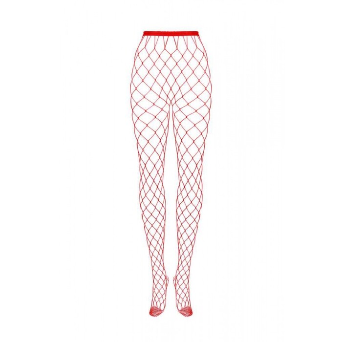 Еротичні колготи у велику сітку Obsessive S812 tights red XL/XXL