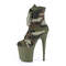 Чоботи Pleaser Flamingo-1020CAMO *8-дюймовий каблук, 4-дюймові черевики на шнурівці з PF, блискавка збоку, зелені