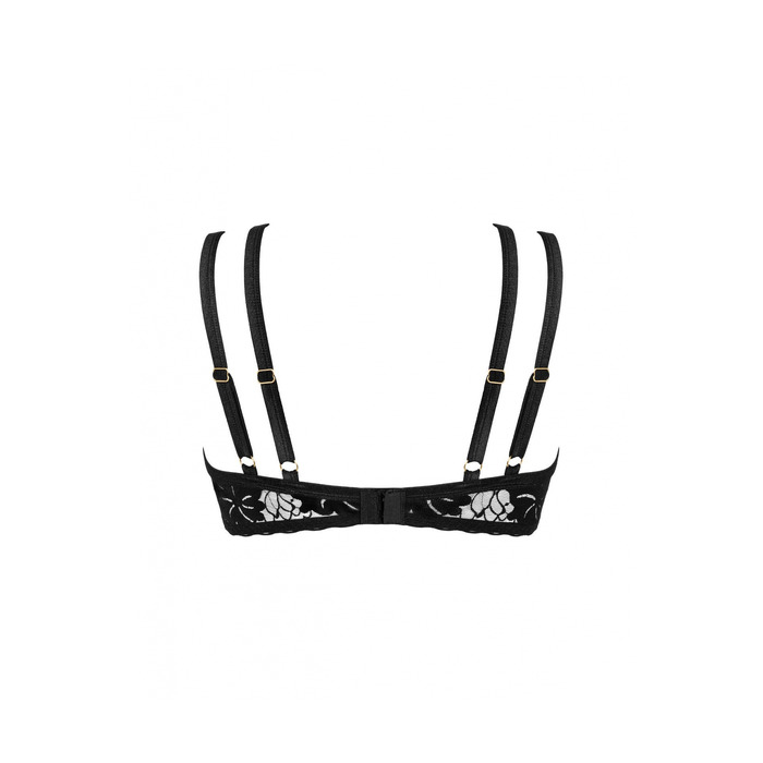 Бюстгальтер на косточках Obsessive Arienna и с двойными бретелями, черный, M/L