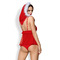 Комплект новогодний 4 предмета Obsessive 851-CST-3 красный, L/XL