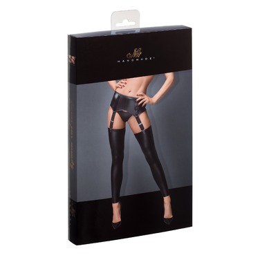 Пояс для чулок виниловый Noir Handmade F034 черный, S