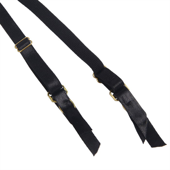 Пояс кружевной с подвязками для чулок Star Night с трусиками, черный, XS-S