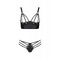 Комплект білизни Бра з відкритими грудьми та Трусики MALWIA BIKINI black S/M - Passion
