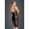 Сукня Noir Handmade Venus із Power Wetlook з сітчастими вставками, чорна, M