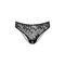 Трусики с цветочной аппликацией и открытым доступом Daring Intimates черный, S/M
