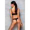 Комплект білизни Бра з відкритими грудьми та Трусики MALWIA BIKINI black S/M - Passion