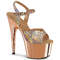 Босоножки Pleaser Adore-709HM *7 дюймов, каблук, 2 3/4 дюйма, ремешок на щиколотке, розовое золото