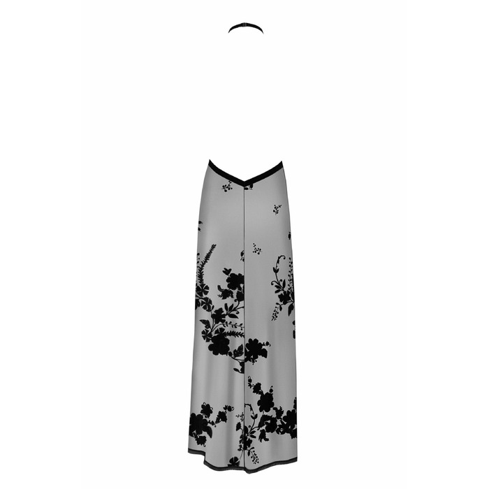 Платье длинное Divinity F312 Noir Handmade, с глубоким декольте, черное, размер S