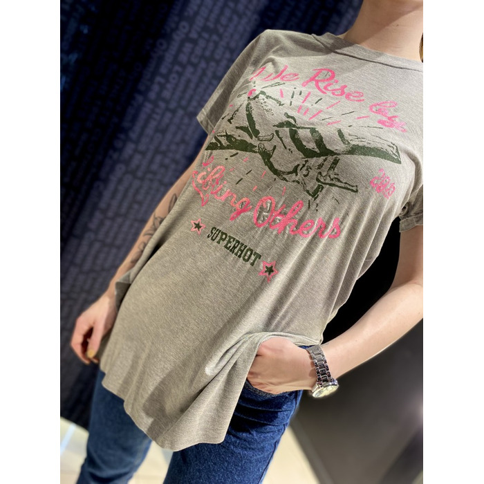 Футболка спортивна Superhot Grey BL1499 для фітнесу та йоги