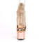 Босоніжки Pleaser Adore-765RM *7 дюймів на підборах, 2 3/4 дюйма з закритою спинкою, блискавка ззаду, рожеве золото