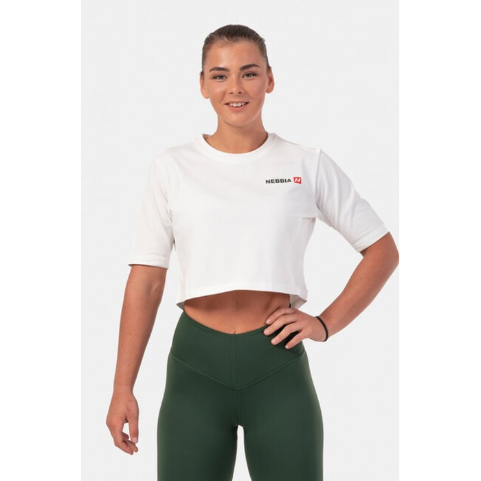 Топ Minimalist Logo NEBBIA crop top 600 Cream