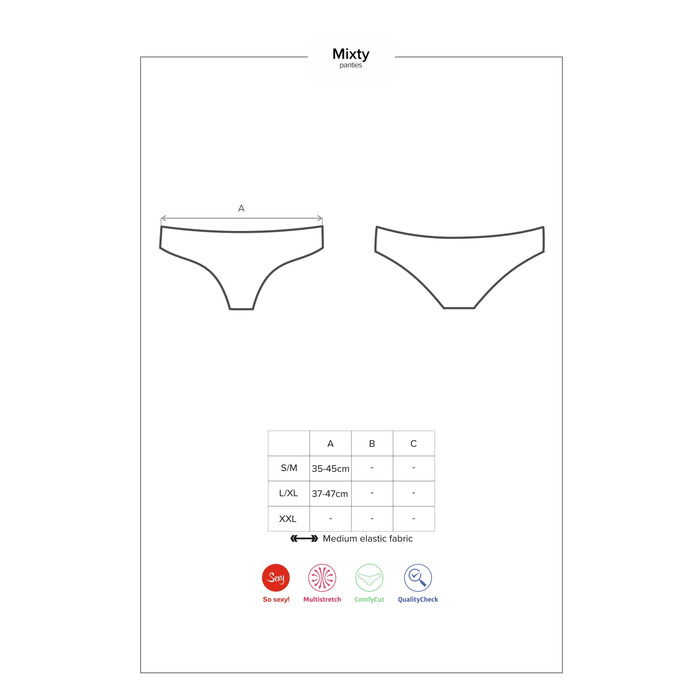 Трусики Obsessive Mixty Panties Black L/XL