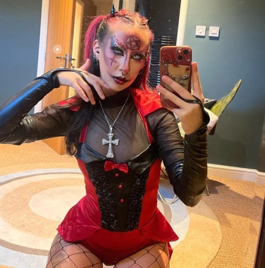 Сексуальний костюм Диявола Leg Avenue, 4 предмети, червоний, S