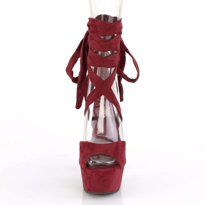 Босоножки-лодочки Delight-679 с каблуком 6 дюймов и ремешком PF 3/4 дюйма, с перекрещивающимися ремешками, бордового цвета