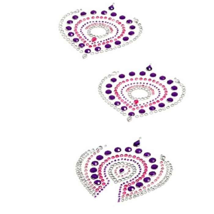 Прикраси для грудей та бікіні FLAMBOYANT зі стразами рожево-фіолетовий