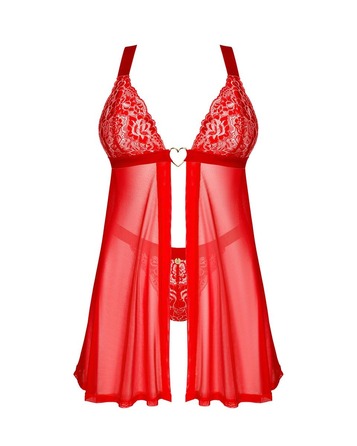 Пеньюар та трусики Obsessive Elianes babydoll & thong XS/S