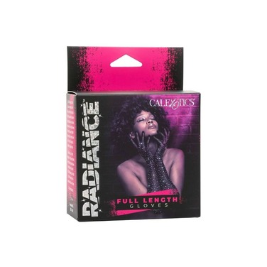 Рукавички у дрібну сітку зі стразами CalExotics чорні