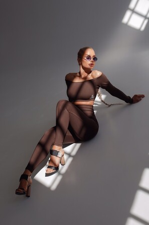 ТОП BROWN TOP OFF THE SHOULDER 14673