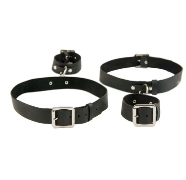 Гартеры на ножку с наручниками Candy Hero 'Fet15' Black