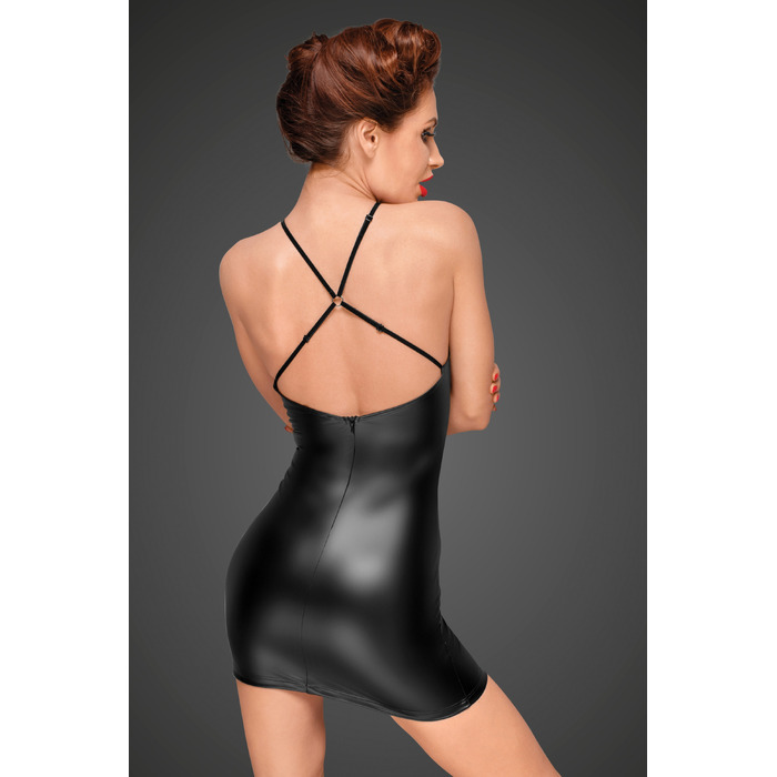 Сексуальное облегающее черное платье Noir Handmade F185 с прозрачным бюстом, S