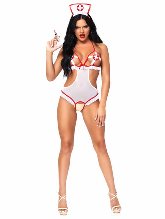 Костюм сексуальной медсестры One Size Naughty Nurse Roleplay Lingerie Set от Leg Avenue