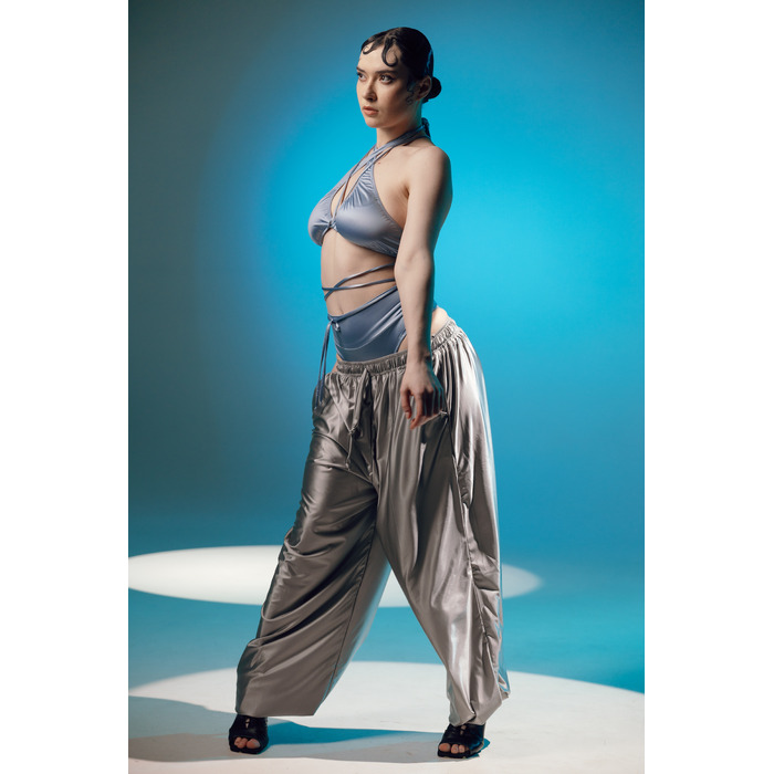 Штаны для танцев Gray silk_ сірий шовк