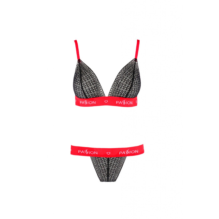 Комплект білизни GLAMISS SET black/red S/M - Passion