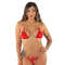 Комплект мікробікіні Dancewear Candy-02RS з кристалами та невидимими бретелями, червоний