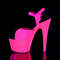 Босоніжки Pleaser Adore-709UV на підборах 7 дюймів, з ремінцем на щиколотці 2 3/4 дюйма з ремінцем на щиколотці з ремінцем, рожеві